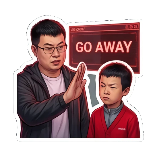 Sticker 16 from AI Sticker Pack, designed for expressive chats, social replies, and everyday reactions.