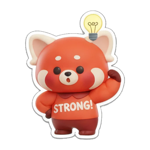 Red panda feeling awkward Red Panda Daily Vibes sticker for expressive chats and social replies.