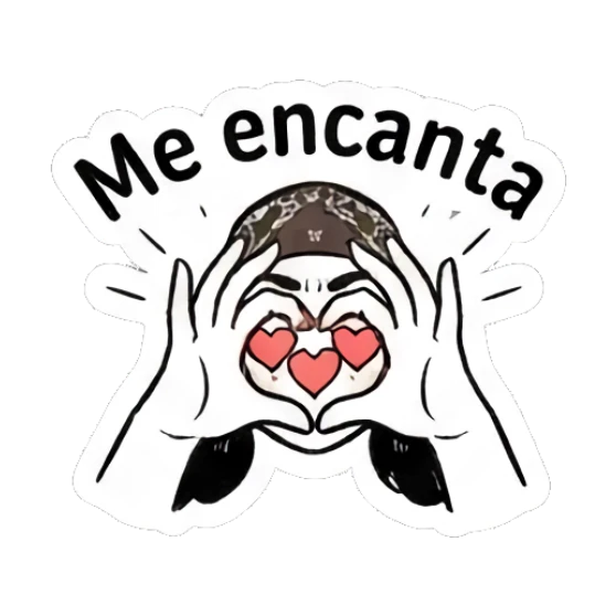 Girl with bandana making heart hands, loving Bandana Girl Daily Vibes sticker for expressive chats and social replies.