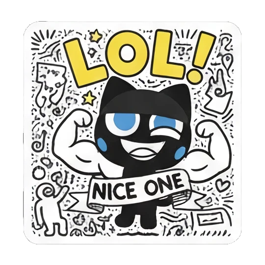 动态活泼设计 Doodle Cat Expressions sticker for expressive chats and social replies.
