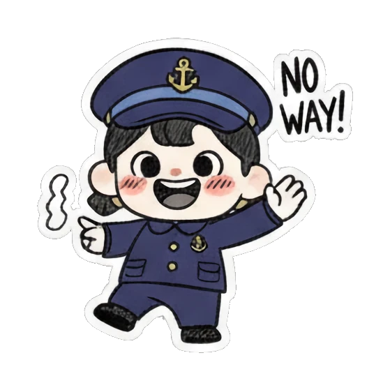 强壮水手秀肌肉 Little Sailor's Daily Fun sticker for expressive chats and social replies.