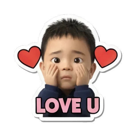 儿童吃东西Yum Little Boy's Moods sticker for expressive chats and social replies.