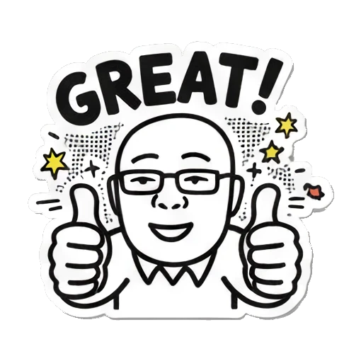 大叔庆祝派对 Keith Haring Style Office Guy sticker for expressive chats and social replies.