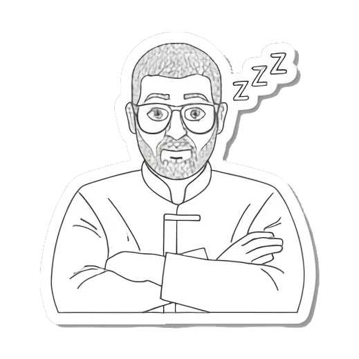 悲伤男士：SAD Minimalist Moods Man sticker for expressive chats and social replies.