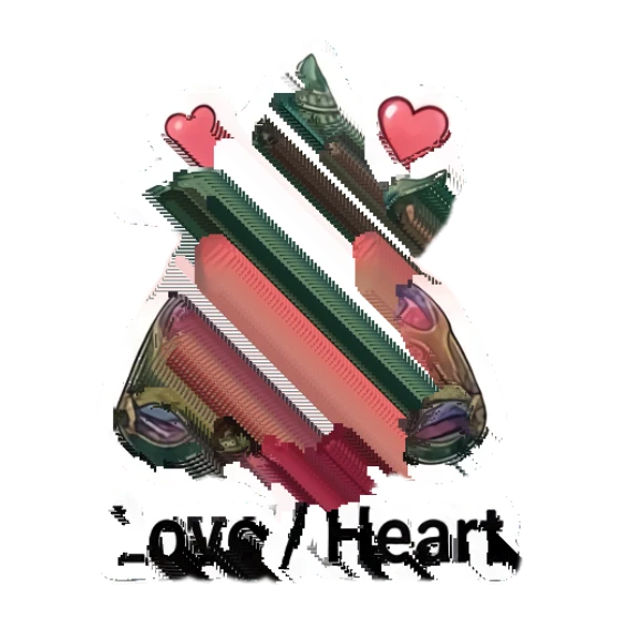 Green goblin holding a heart with blushing expression Mystic Forest Goblin sticker for expressive chats and social replies.