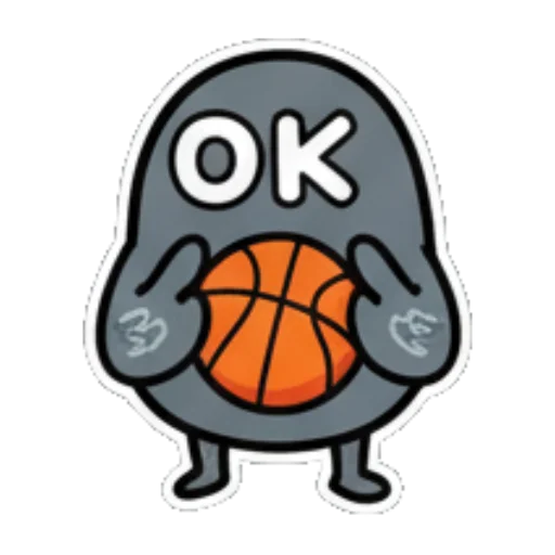 小鸟比OK手势拿篮球 Cute Bird Daily Stickers sticker for expressive chats and social replies.