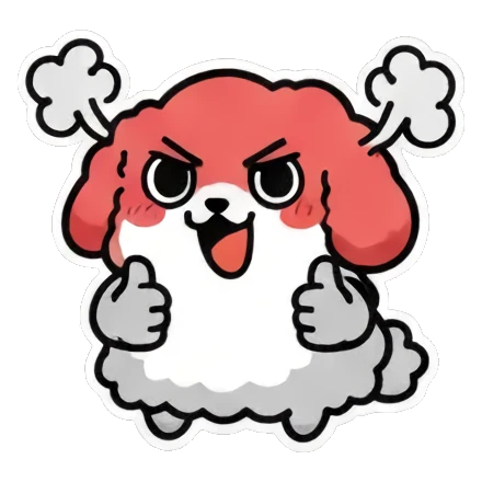 狗狗泪流满面 Cute Fluffy Dog Stickers sticker for expressive chats and social replies.