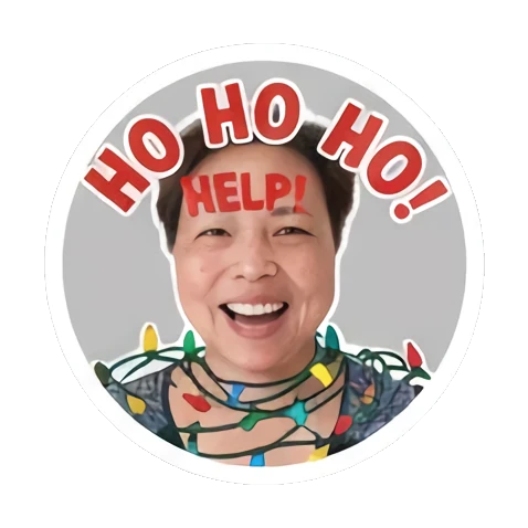 感谢的问候 Festive Faces Fun sticker for expressive chats and social replies.