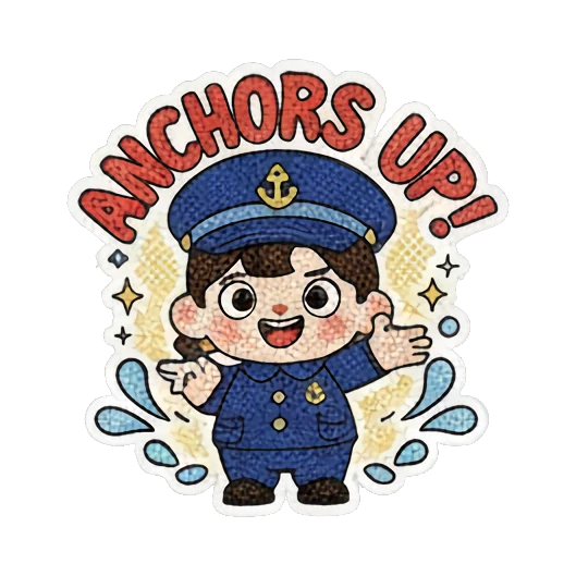 水手在潜水艇中探索 Little Sailor's Nautical Adventures sticker for expressive chats and social replies.