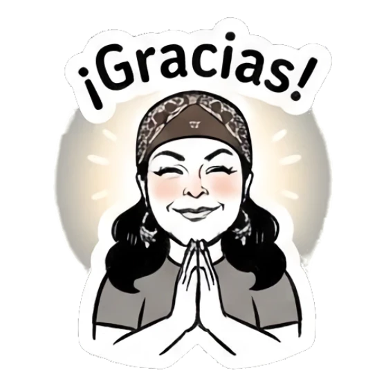 Girl with bandana praying, grateful Bandana Girl Daily Vibes sticker for expressive chats and social replies.