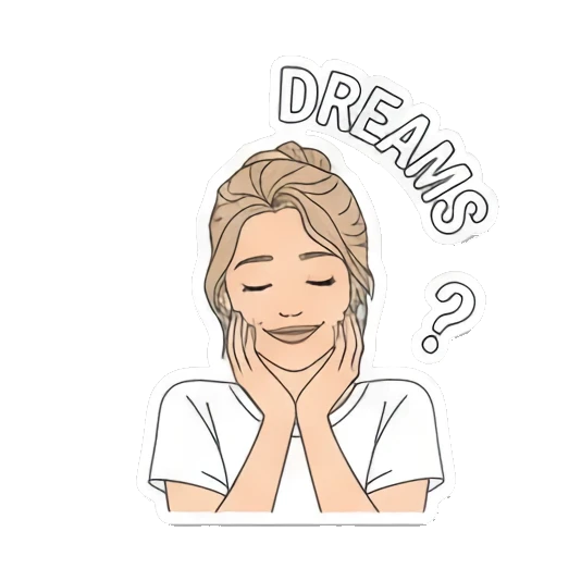 女孩双手捧脸做美梦 Girl's Daily Reactions sticker for expressive chats and social replies.