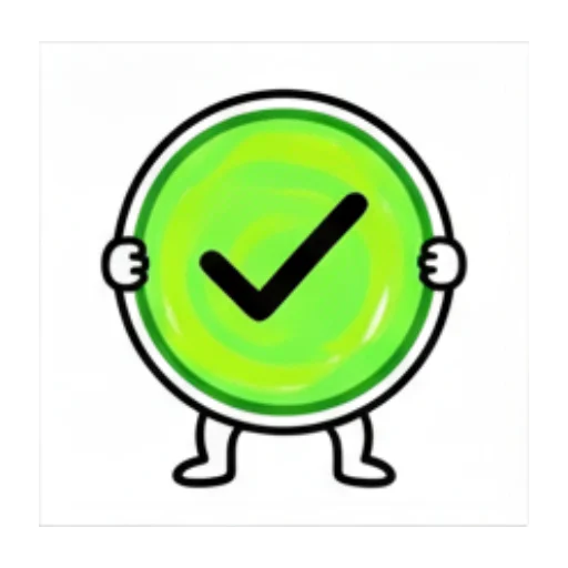 绿色对勾确认。 Green Blob Expressive Stickers sticker for expressive chats and social replies.