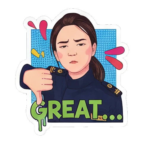 Vibrant pop art reactions Vivid Pop Persona sticker for expressive chats and social replies.