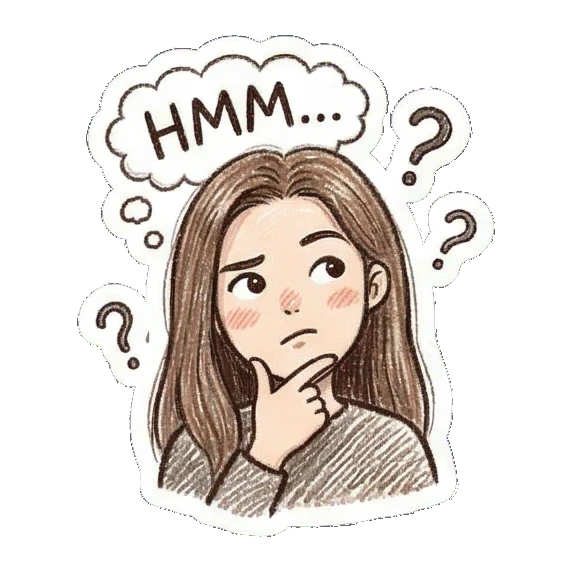 沮丧哭泣的表情 Daily Doodle Girl sticker for expressive chats and social replies.