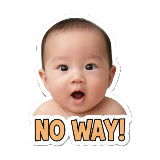 眨眼点赞的宝宝 Little Baby Expressions sticker for expressive chats and social replies.