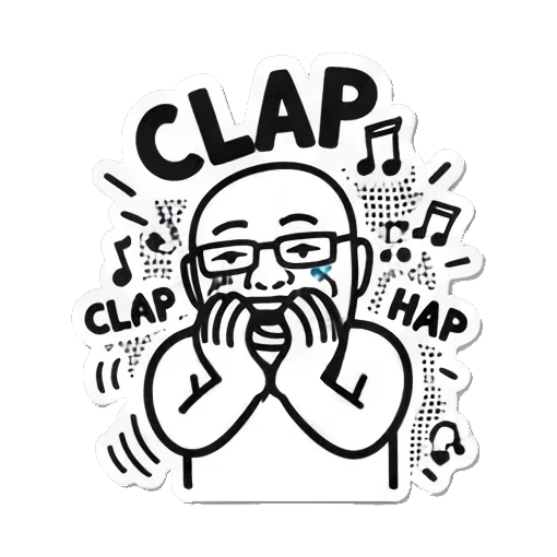 大叔开怀大笑 Keith Haring Style Office Guy sticker for expressive chats and social replies.