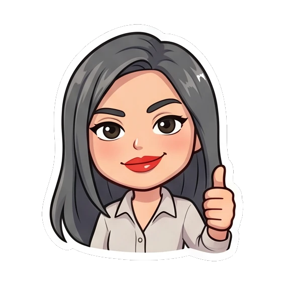 Office lady giving a thumbs up with a professional smile Office Lady Daily Life sticker for expressive chats and social replies.