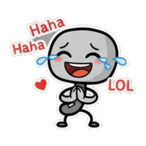 小人捧腹大笑流泪 Expressive Grey Blob sticker for expressive chats and social replies.
