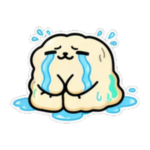 伤心欲绝泪流成河 Cute Chef Dumpling Stickers sticker for expressive chats and social replies.