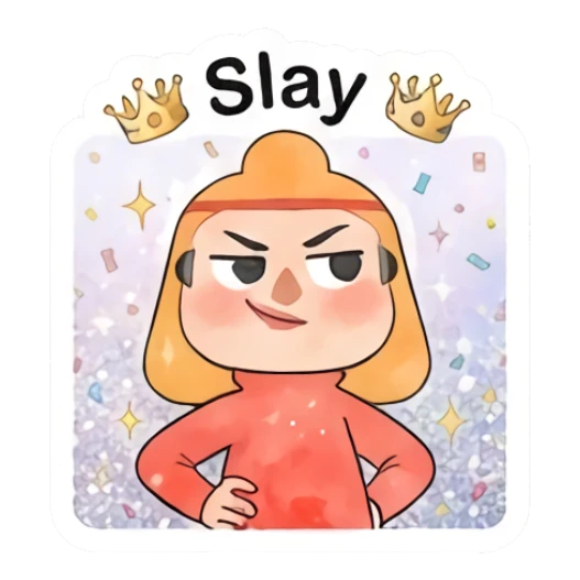 Little monk looking confident with crown and sparkles Little Monk Daily Vibes sticker for expressive chats and social replies.