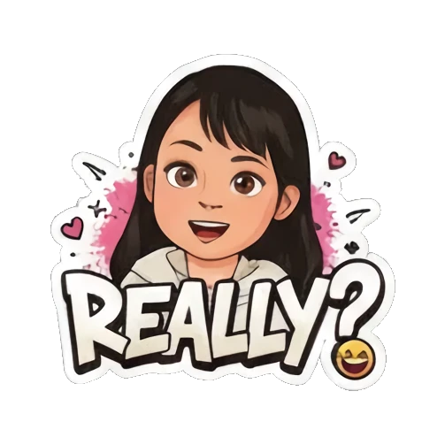 少女疑惑表情REALLY Street Style Girl Expressions sticker for expressive chats and social replies.