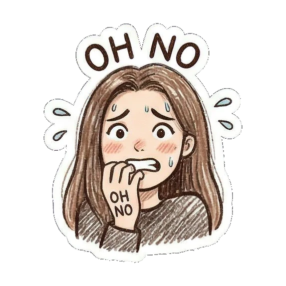 肯定赞同的动作 Daily Doodle Girl sticker for expressive chats and social replies.