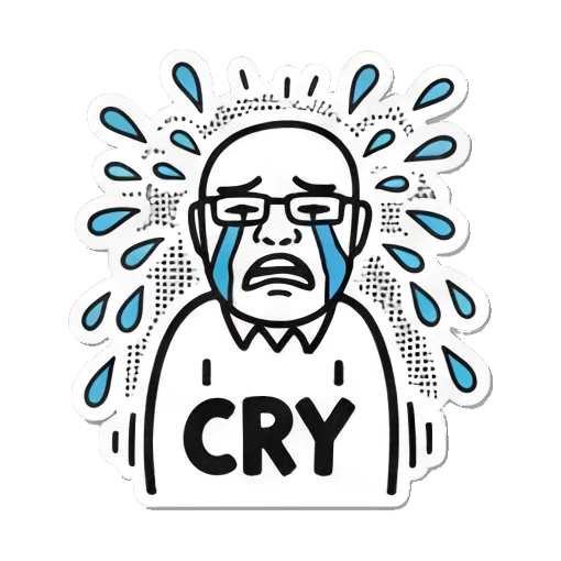 大叔 开心 Keith Haring Style Office Guy sticker for expressive chats and social replies.