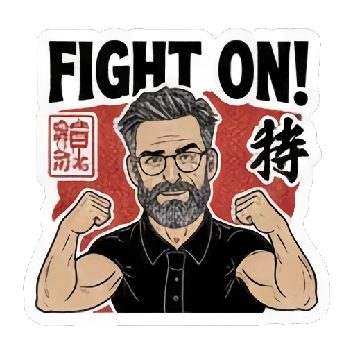 Unique East Asian tattoo style Ukiyo-e Man's Moods sticker for expressive chats and social replies.