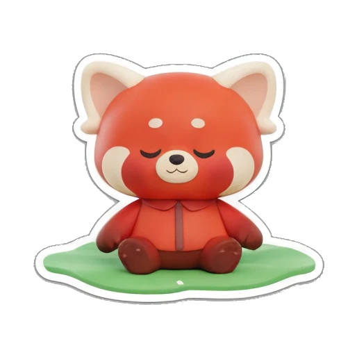 Red panda with a lightbulb idea Red Panda Daily Vibes sticker for expressive chats and social replies.