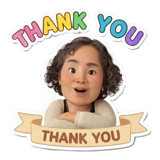 Thankful mother with banner Cheerful Curly Mom sticker for expressive chats and social replies.