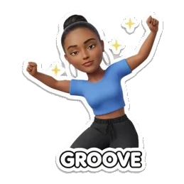 年轻女性的多种情绪 Cheerful 3D Girl Expressions sticker for expressive chats and social replies.